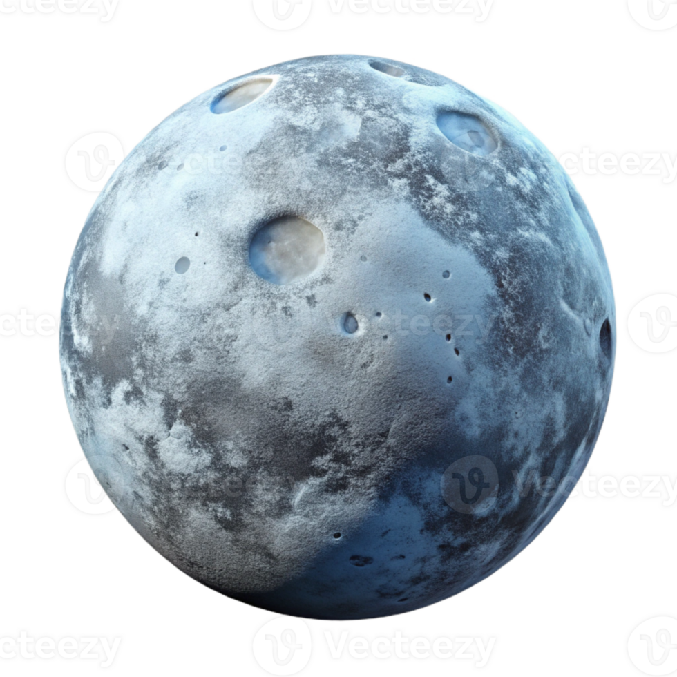 beautiful artistic Dwarf Planet Cutout with Icy Surface exclusive png