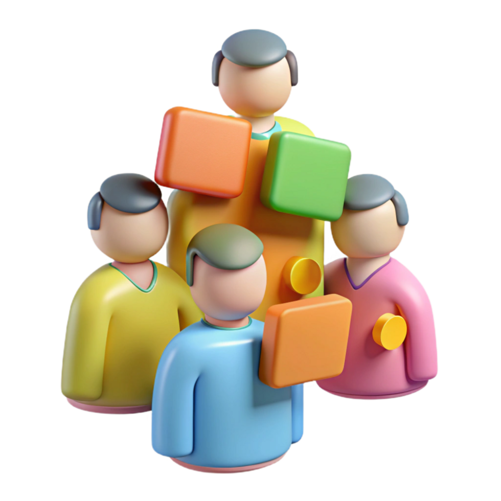 beautiful artistic Team Brainstorming with Sticky Notes Transparent png