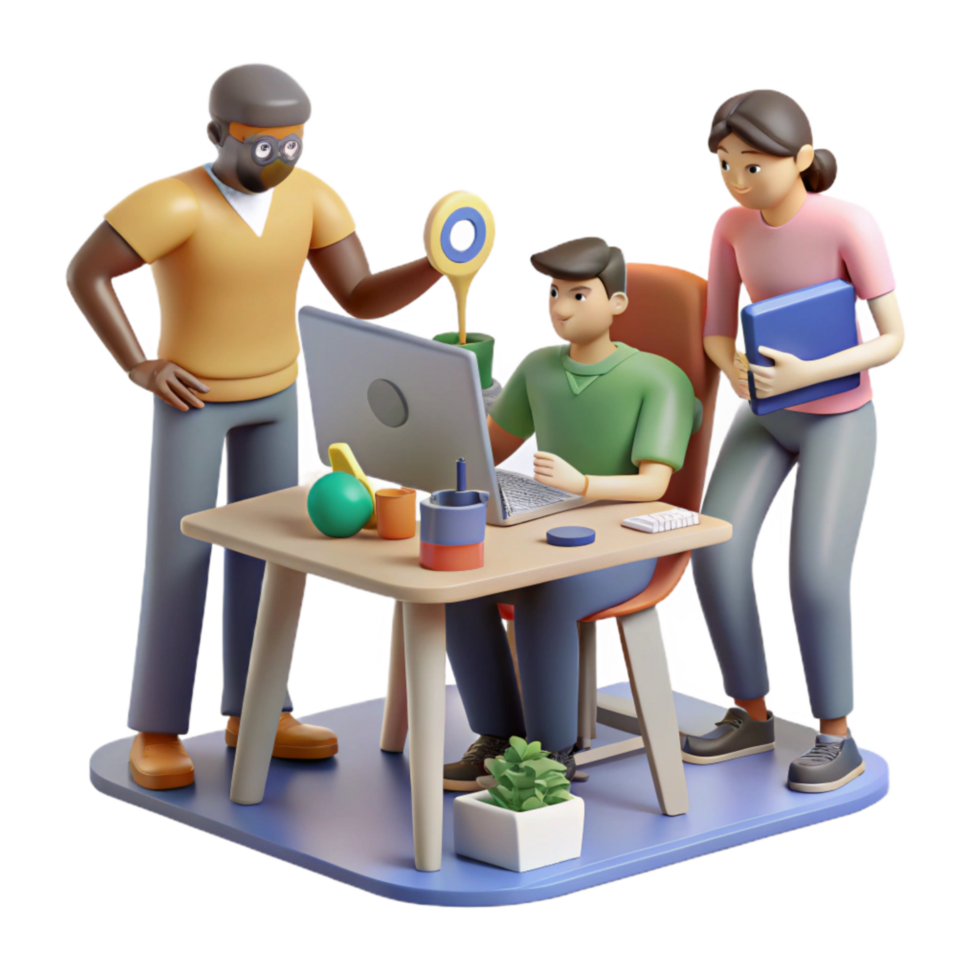 elegant creative Team Working on Project Together Transparent genuine png