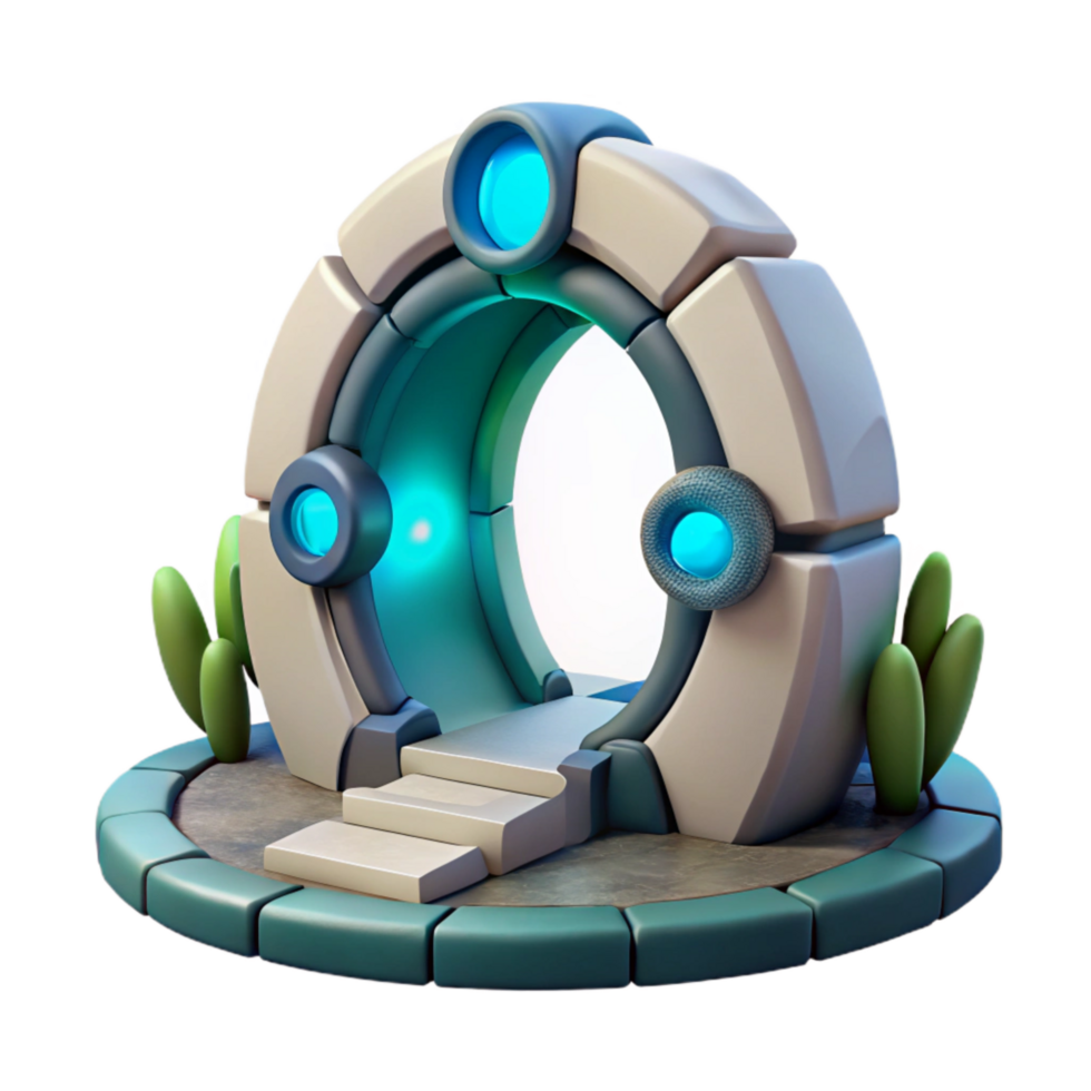 elegant vintage Teleportation Portal Illustration Isolated Transparent Background high resolution png