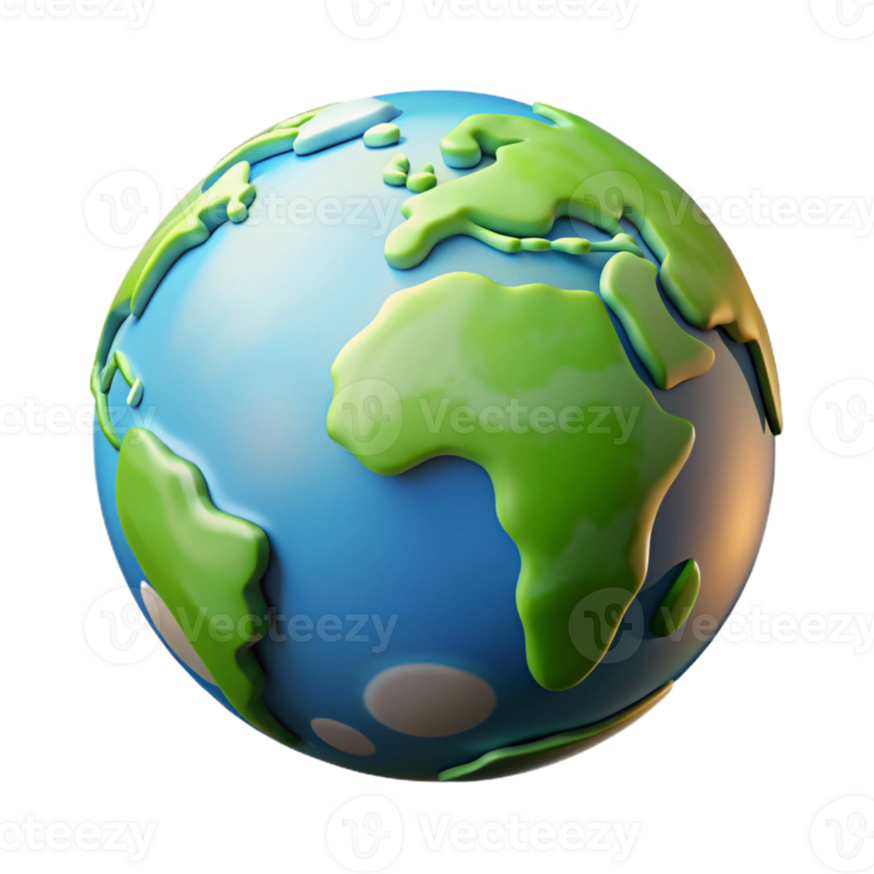 magnificent artistic Earth Globe Environmental Icon Transparent Background high quality png