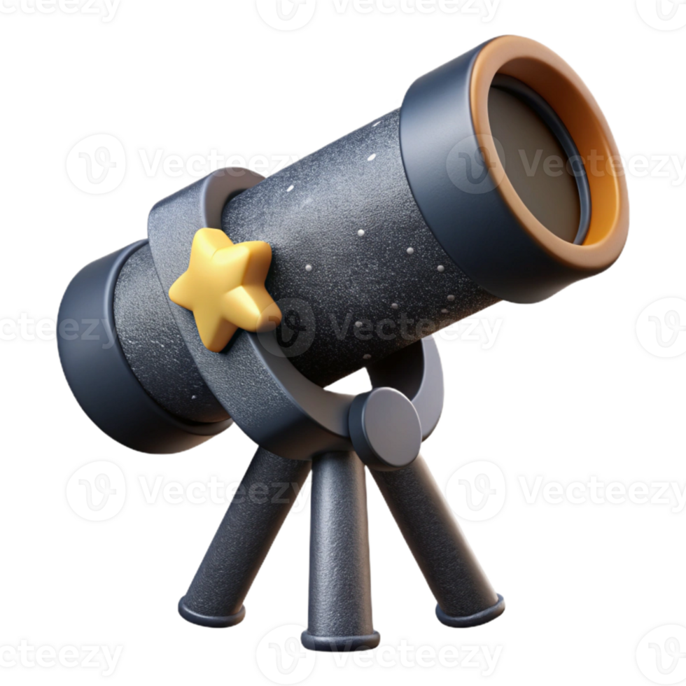 stunning modern Telescope Black Observing Stars Cutout detailed png