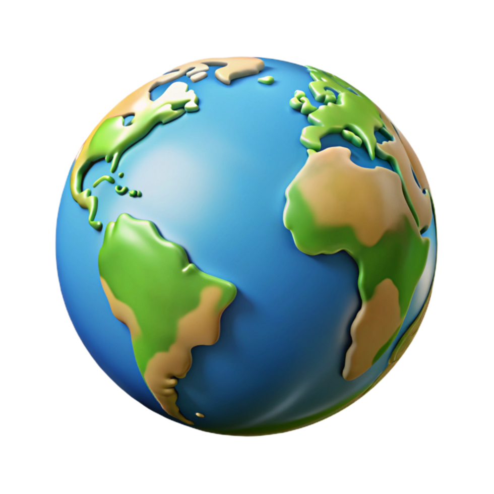 wonderful rustic Earth Globe Isolated on Transparent Background genuine png