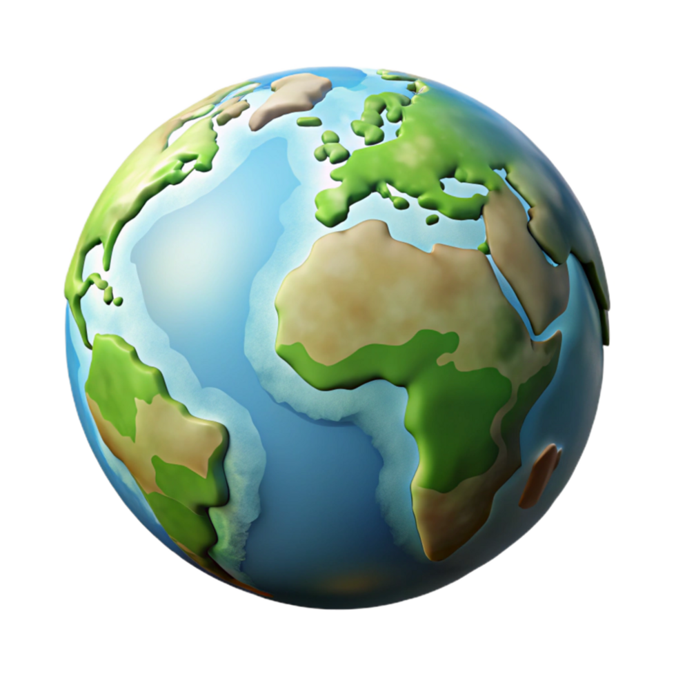 beautiful rustic Earth Globe Rotating Animation Transparent Background genuine png