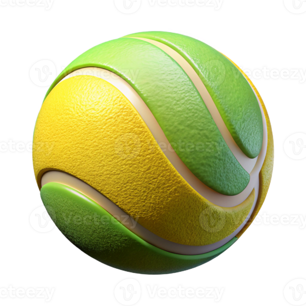stunning contemporary Tennis Ball Yellow and Green Design Transparent Cutout premium png