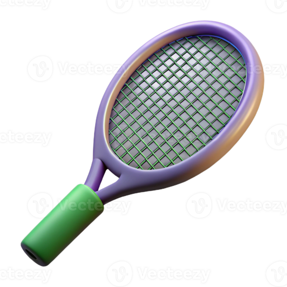 extraordinary minimalist Tennis Racket Side View Isolated Element detailed png