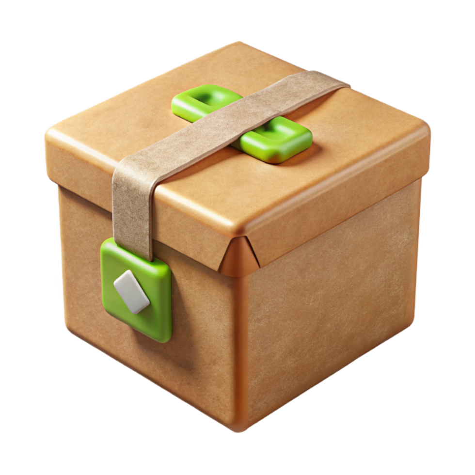 dramatic artistic Eco Friendly Cardboard Box Isolated on Transparent Background high resolution png
