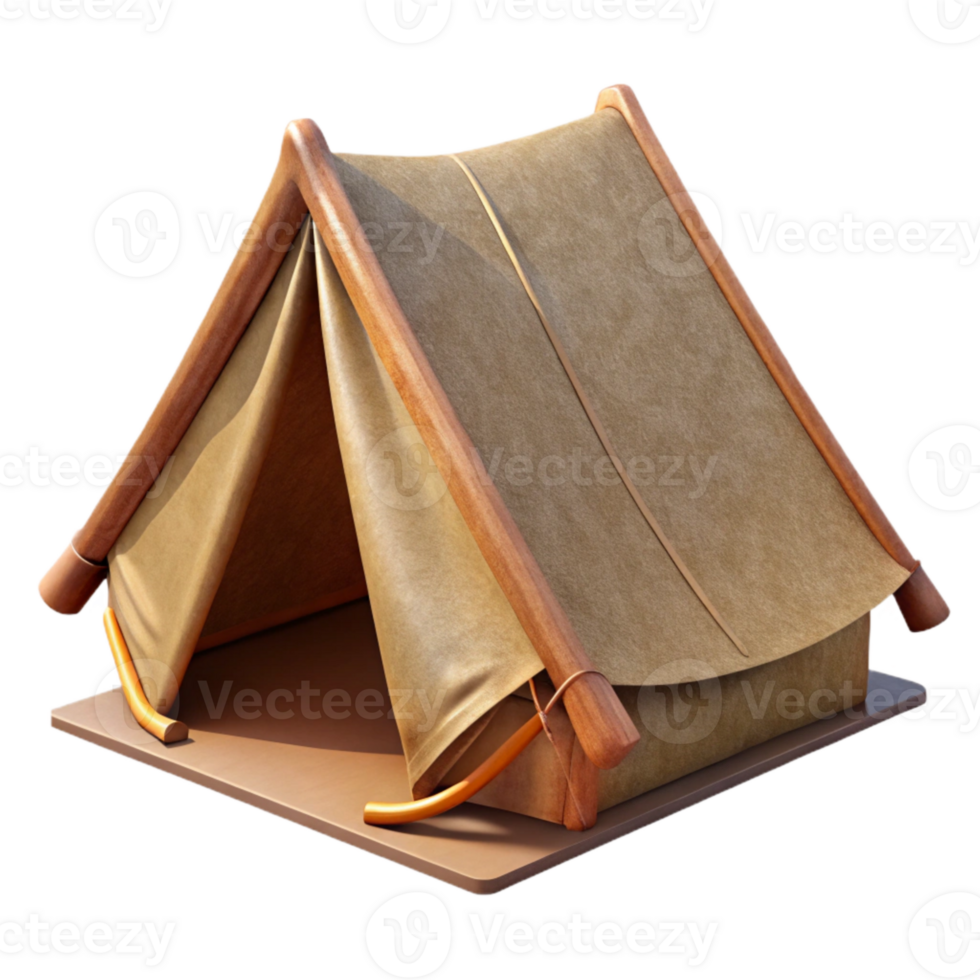 serene artistic Tent Side View Cutout exclusive png