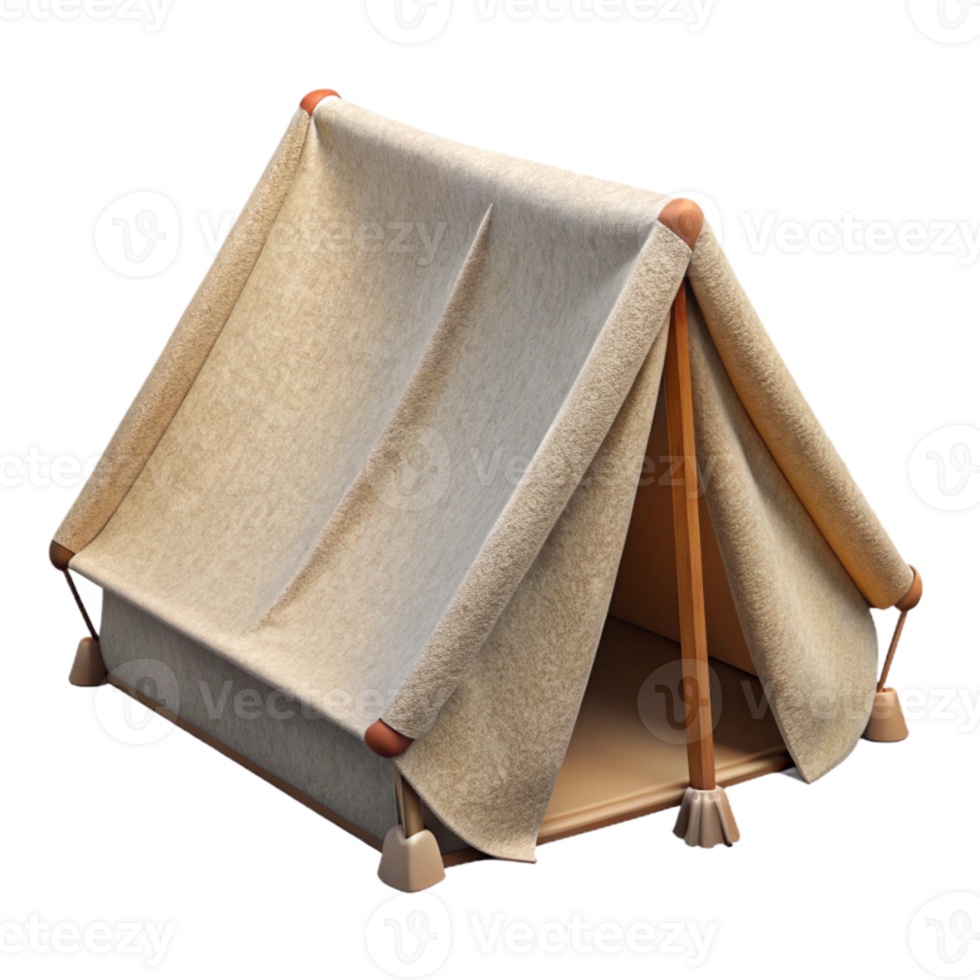serene modern Tent Canvas Material Isolated authentic png