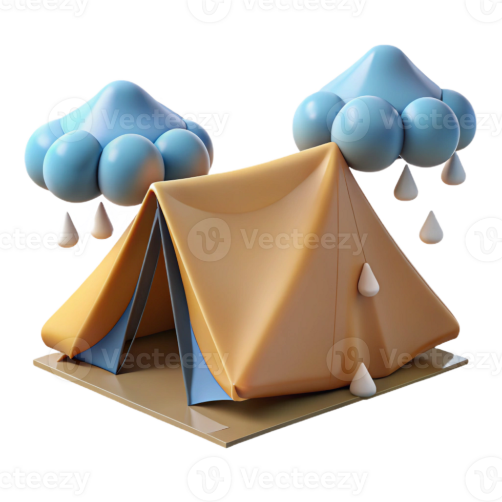 wonderful abstract Tent with Rainfly in Rainstorm Cutout png