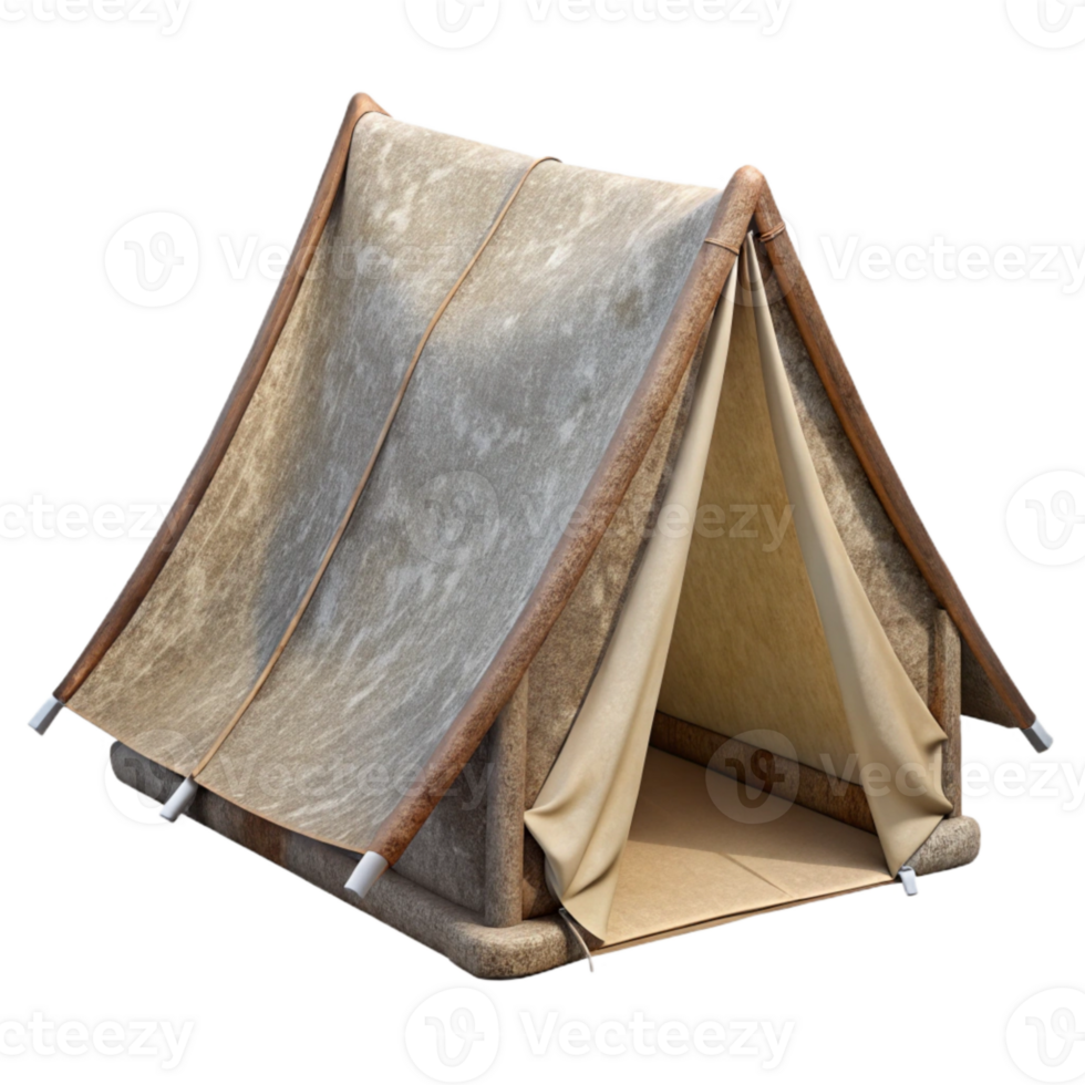 elegant rustic Tent Side View Cutout genuine png