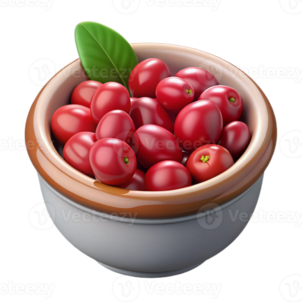 serene minimalist Thanksgiving Cranberry Sauce Bowl Isolated detailed png