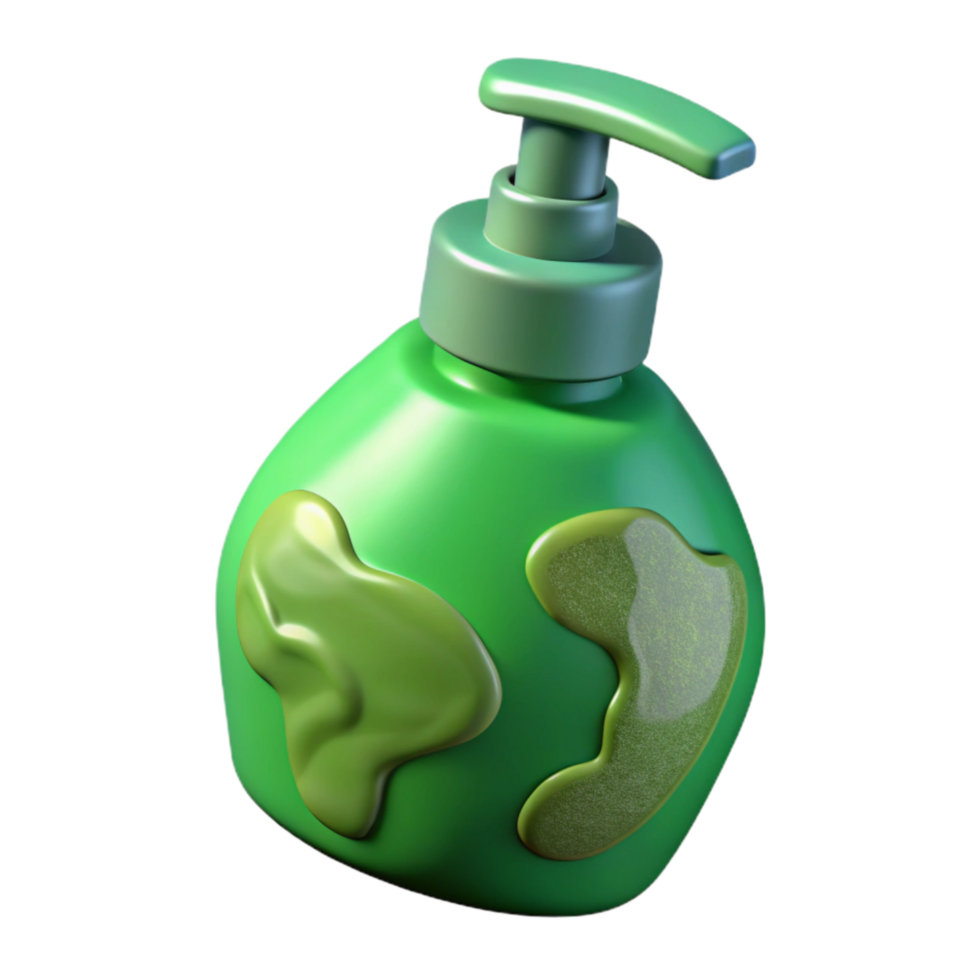 vibrant minimalist Eco Friendly Dish Soap Bottle Transparent Background png