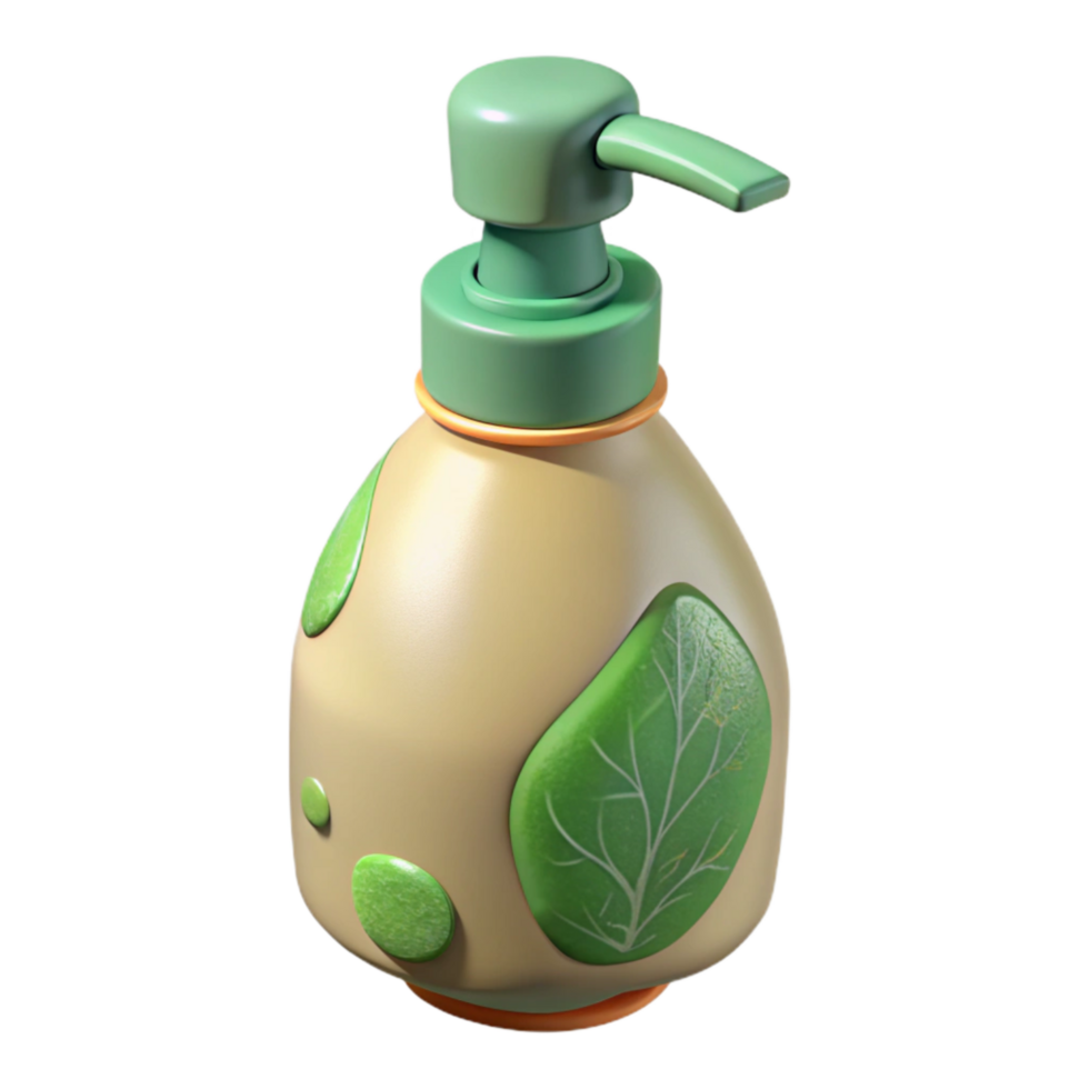 serene creative Eco Friendly Dish Soap Bottle Transparent Background premium png