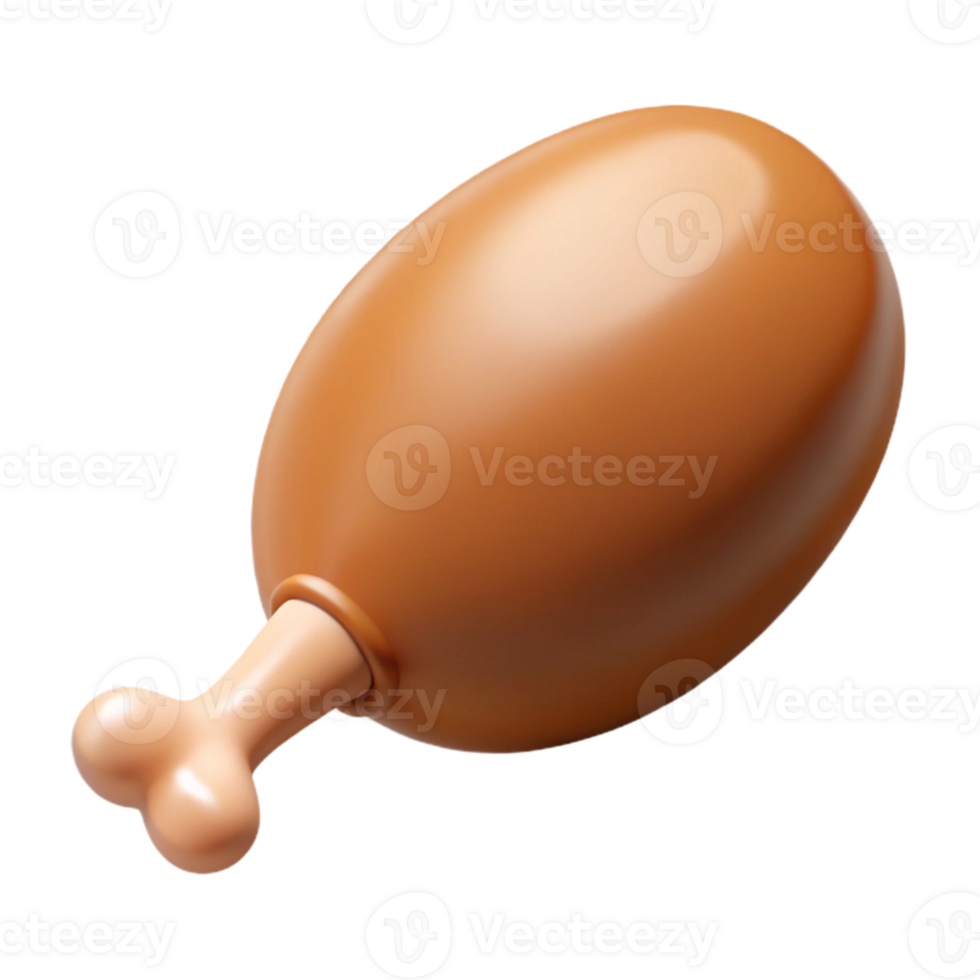vibrant contemporary Thanksgiving Turkey Drumstick Isolated authentic png