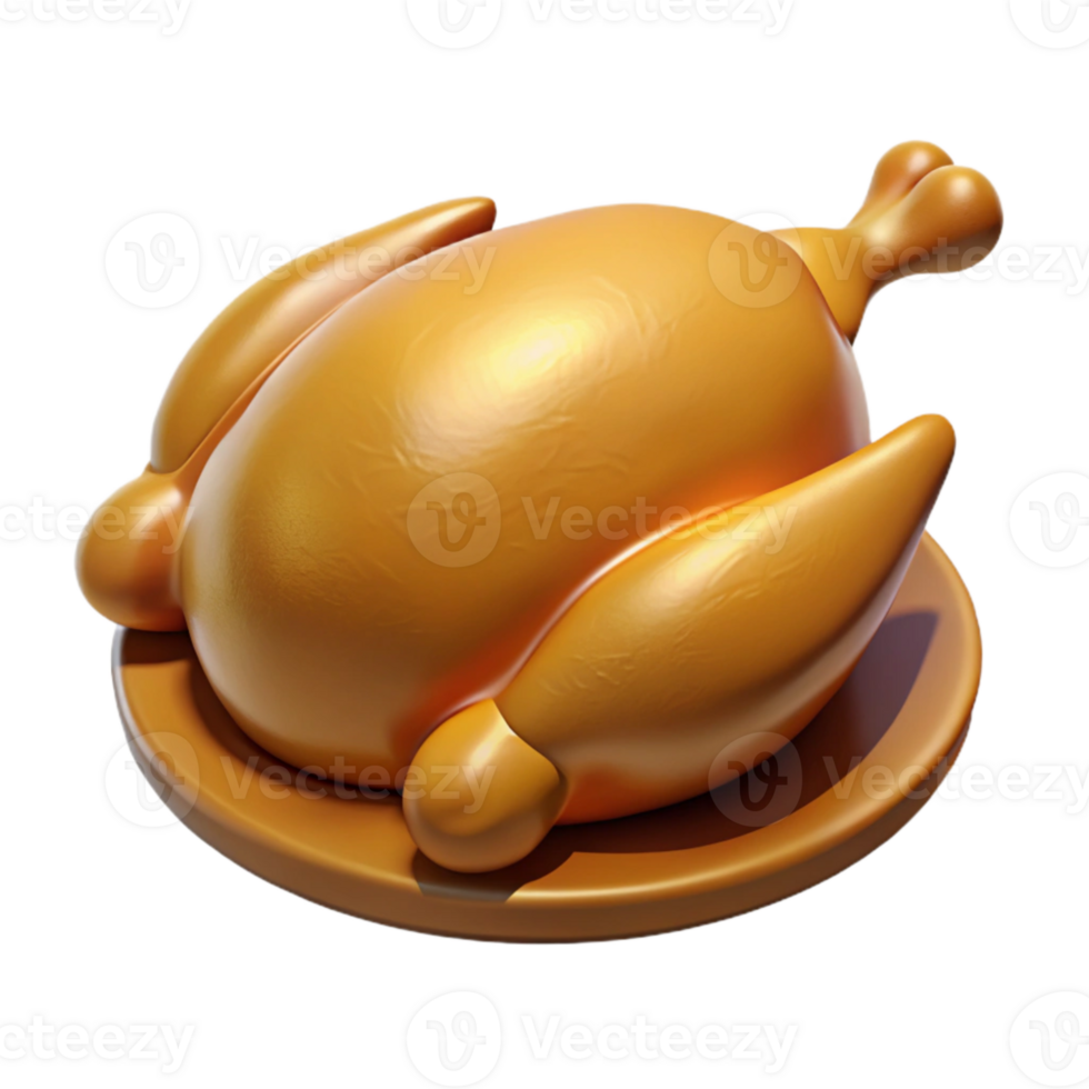 wonderful artistic Thanksgiving Turkey Cooked Golden Brown Transparent genuine png