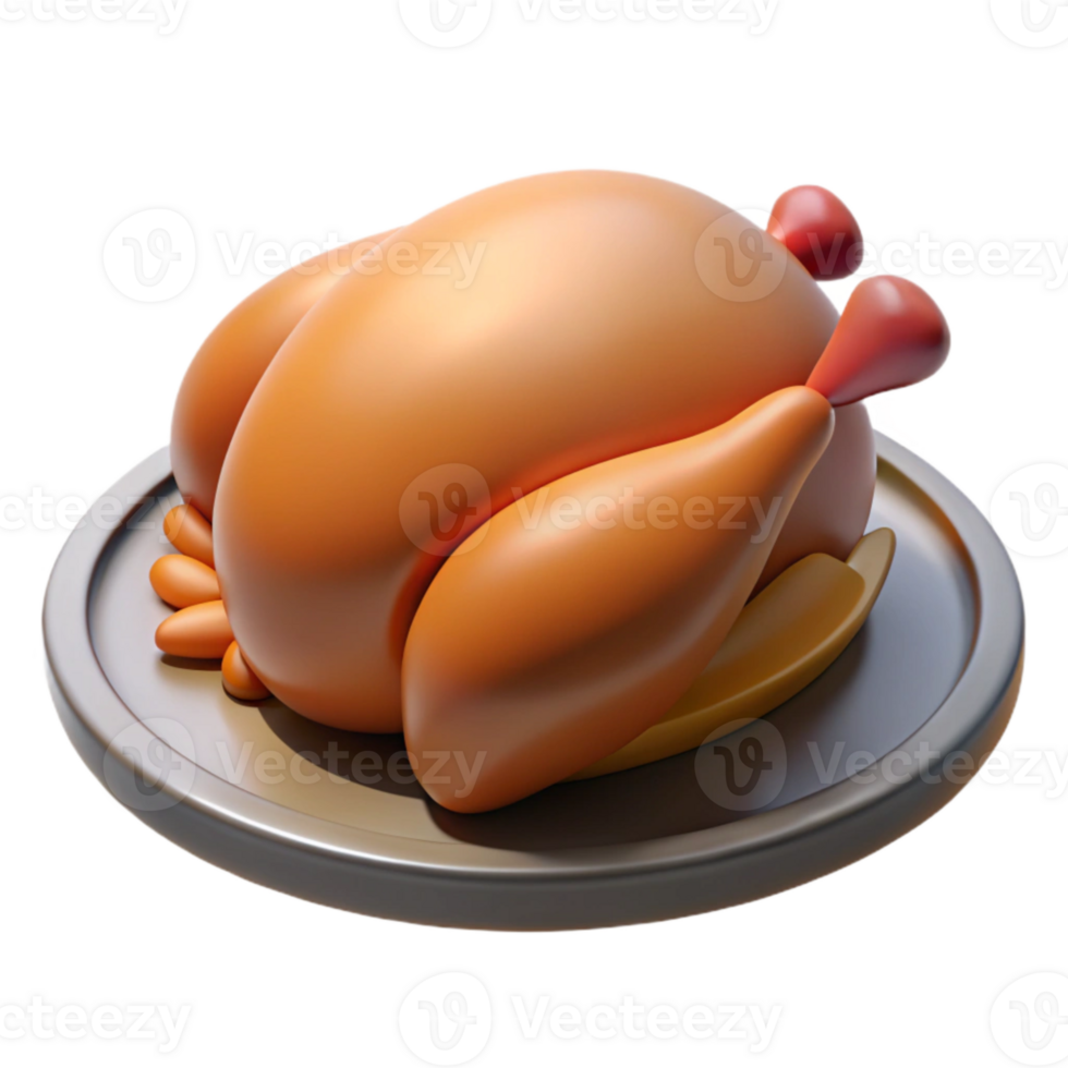 extraordinary modern Thanksgiving Turkey Platter Side View Isolated premium png