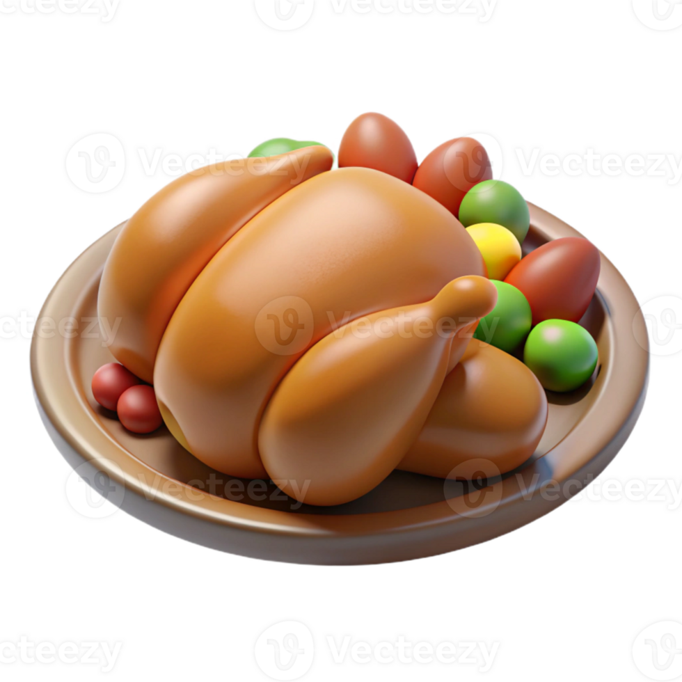magnificent traditional Thanksgiving Turkey Platter Top View Transparent Cutout high quality png