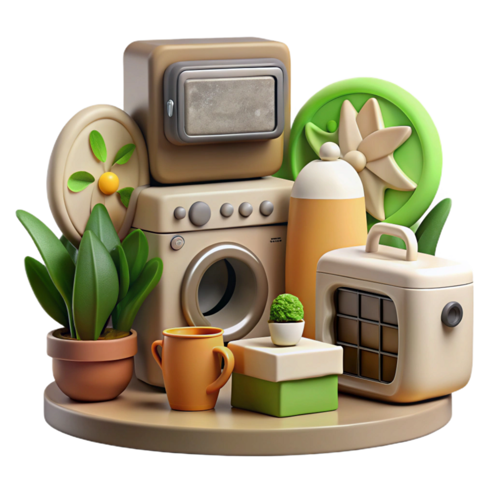 serene rustic Eco Friendly Home Appliances Set Cutout genuine png