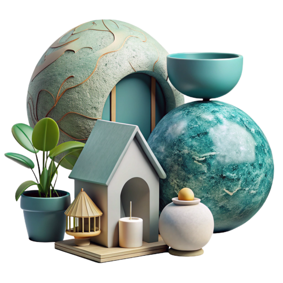 beautiful artistic Eco Friendly Home Decor Elements Isolated exclusive png
