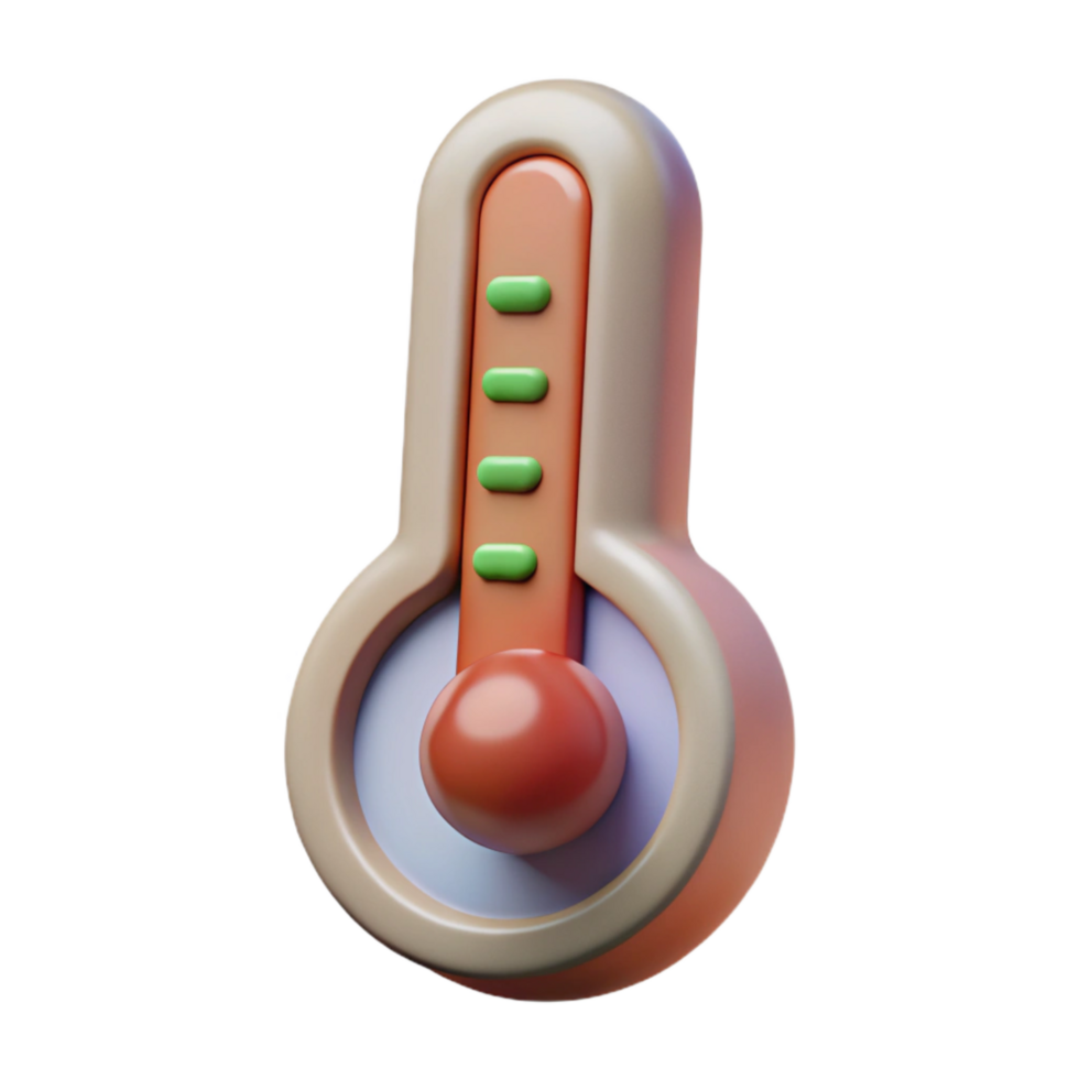 vibrant modern Thermometer Digital Display Transparent Background Cutout genuine png