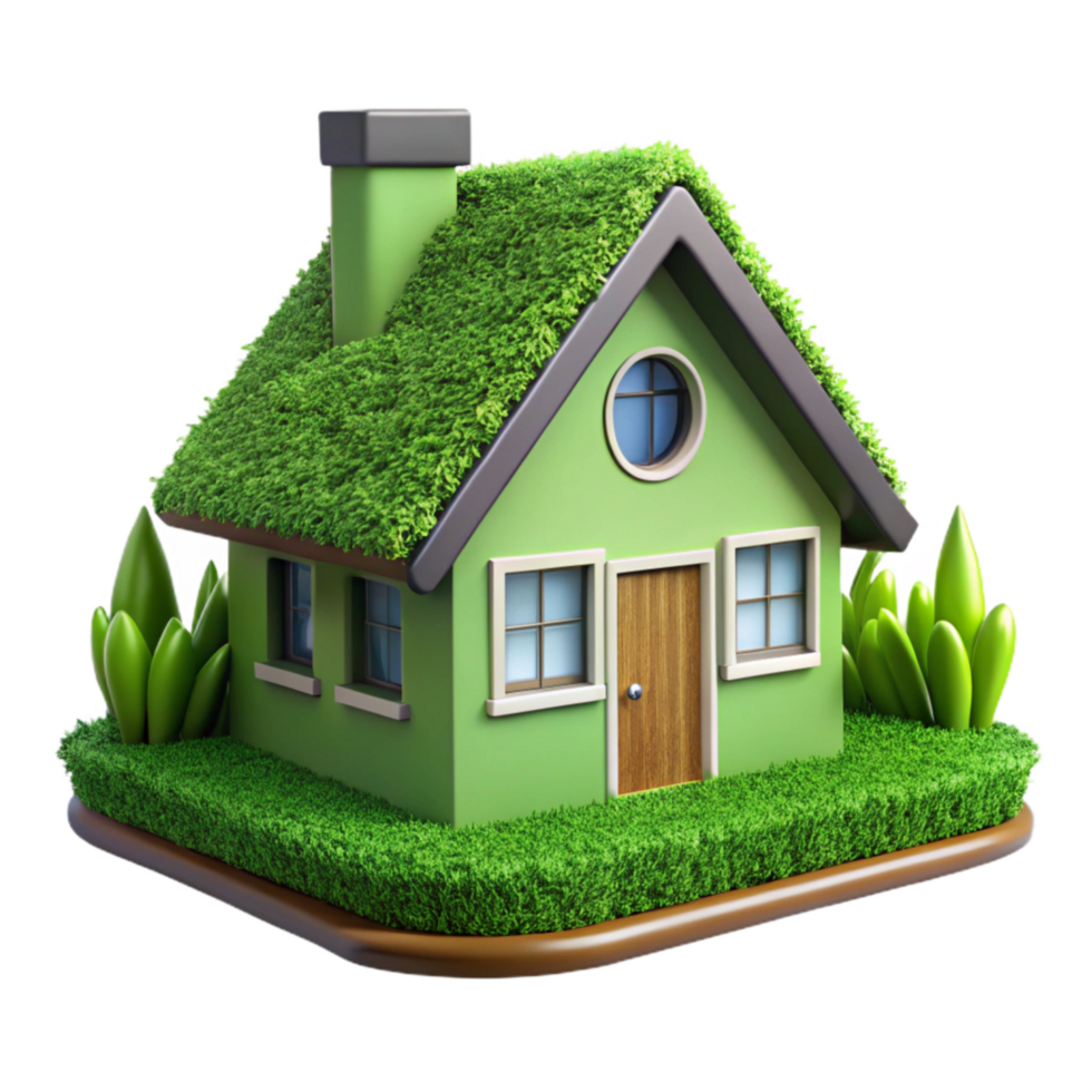 dramatic classic Eco Friendly Home Front View Isolated Element original png