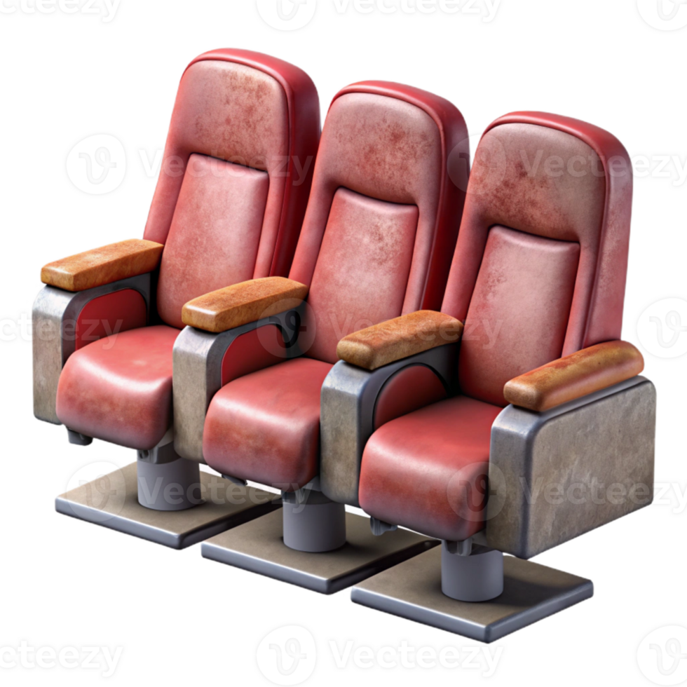 serene modern Theater Seats Empty Isolated Element authentic png