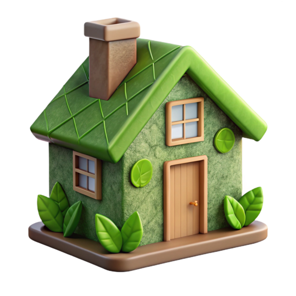 beautiful classic Eco Friendly House Cutout with Transparent Background authentic png