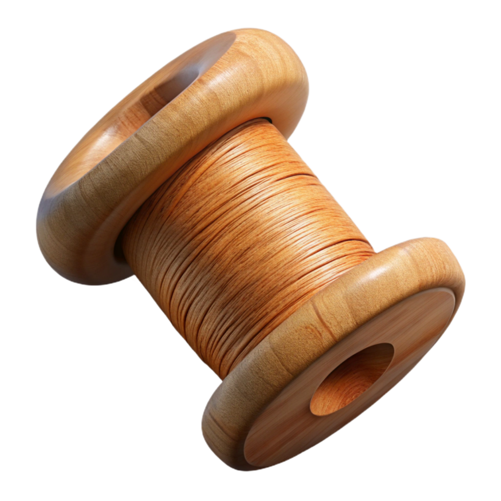 beautiful modern Thread Spool Wooden Transparent Background genuine png