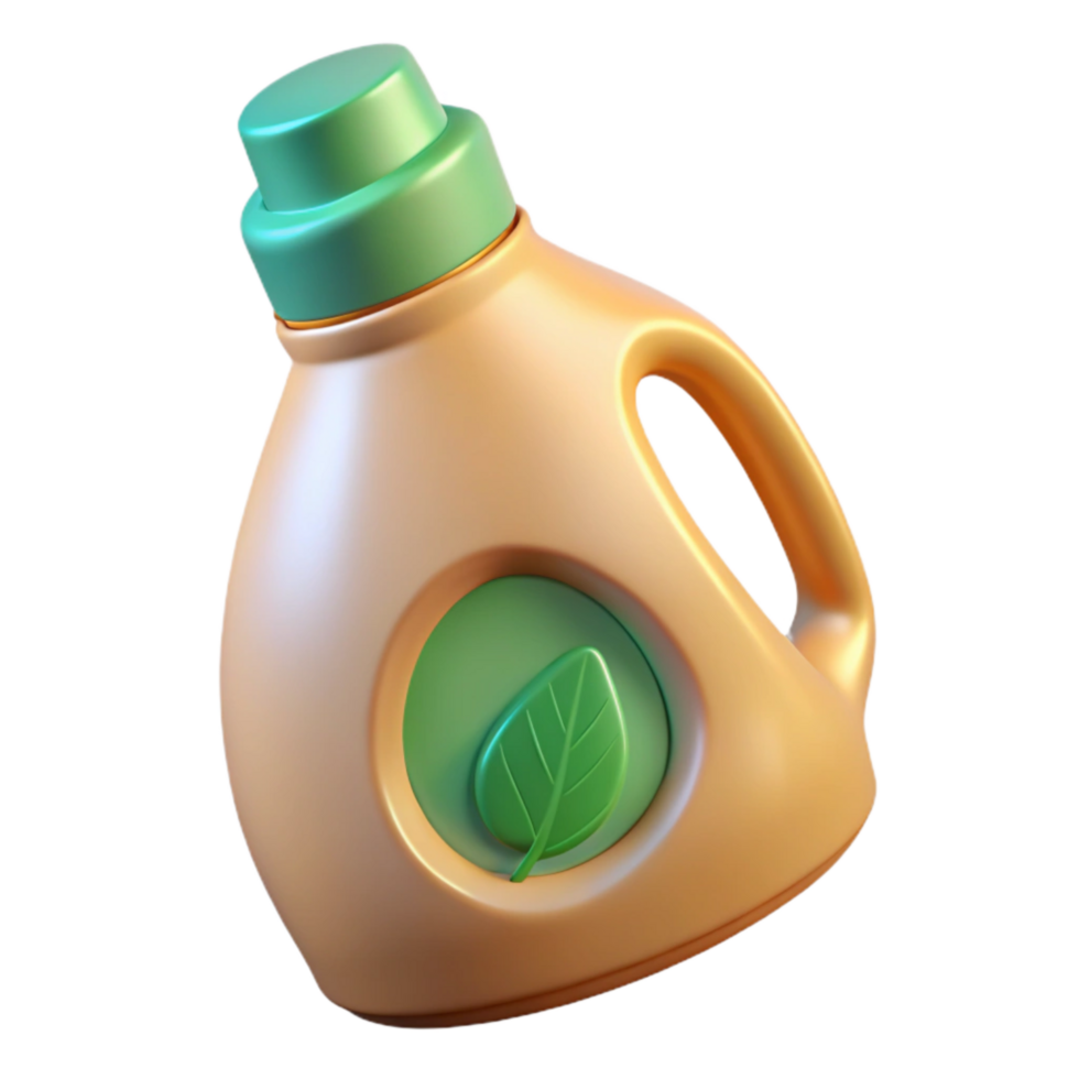 serene artistic Eco Friendly Laundry Detergent Bottle Isolated premium png