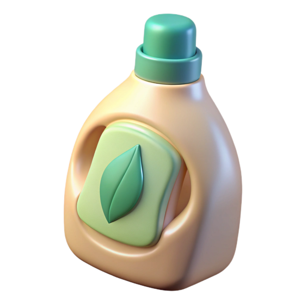 beautiful modern Eco Friendly Laundry Detergent Bottle Isolated high quality png