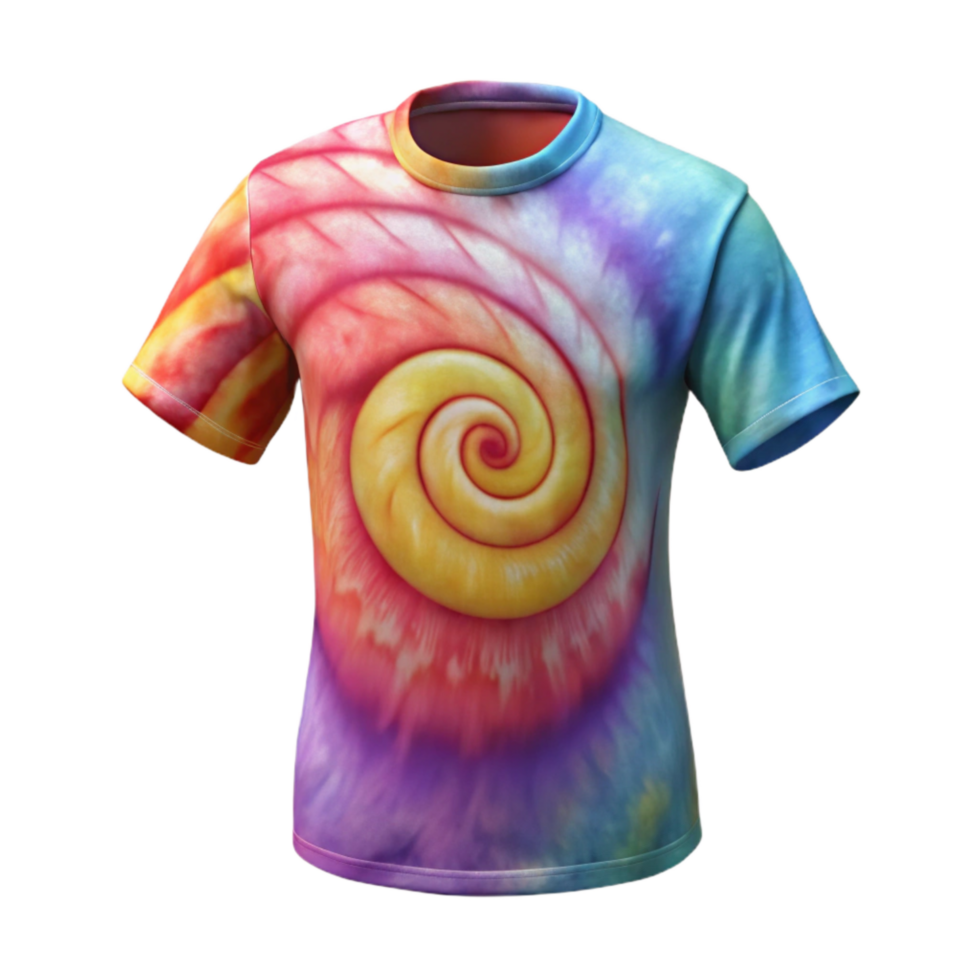 serene abstract Tie Dye T Shirt Spiral Pattern Transparent genuine png