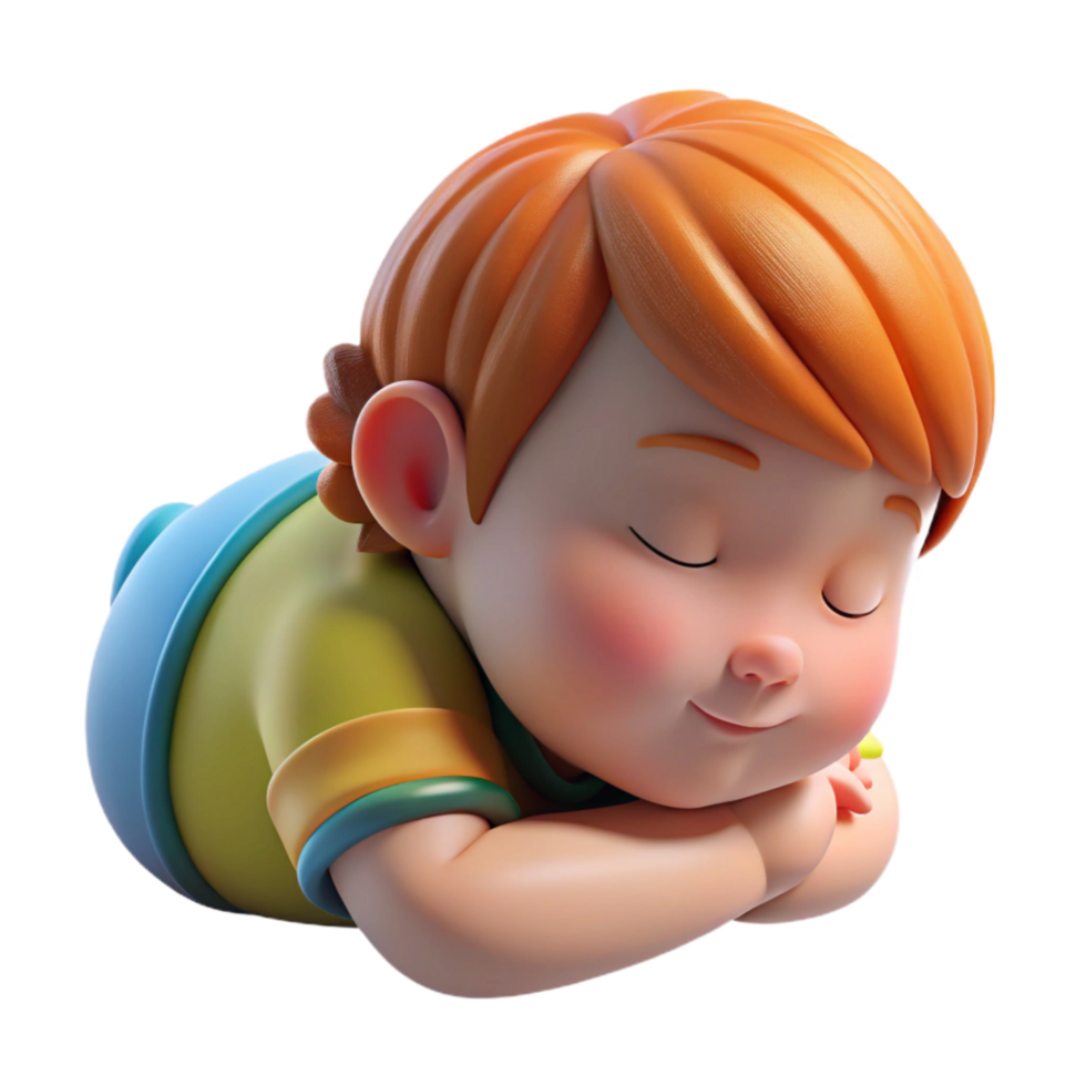 magnificent traditional Toddler Sleeping Peacefully Side View Transparent Background high resolution png