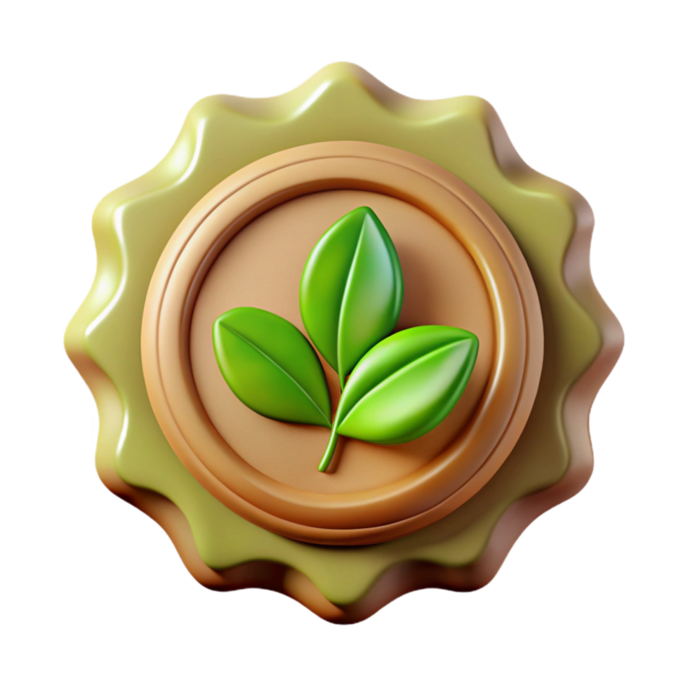 wonderful abstract Eco Friendly Product Label Design Cutout with Green Leaf png