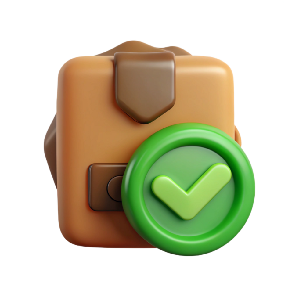beautiful abstract Eco Friendly Shipping Label with Green Checkmark Isolated exclusive png