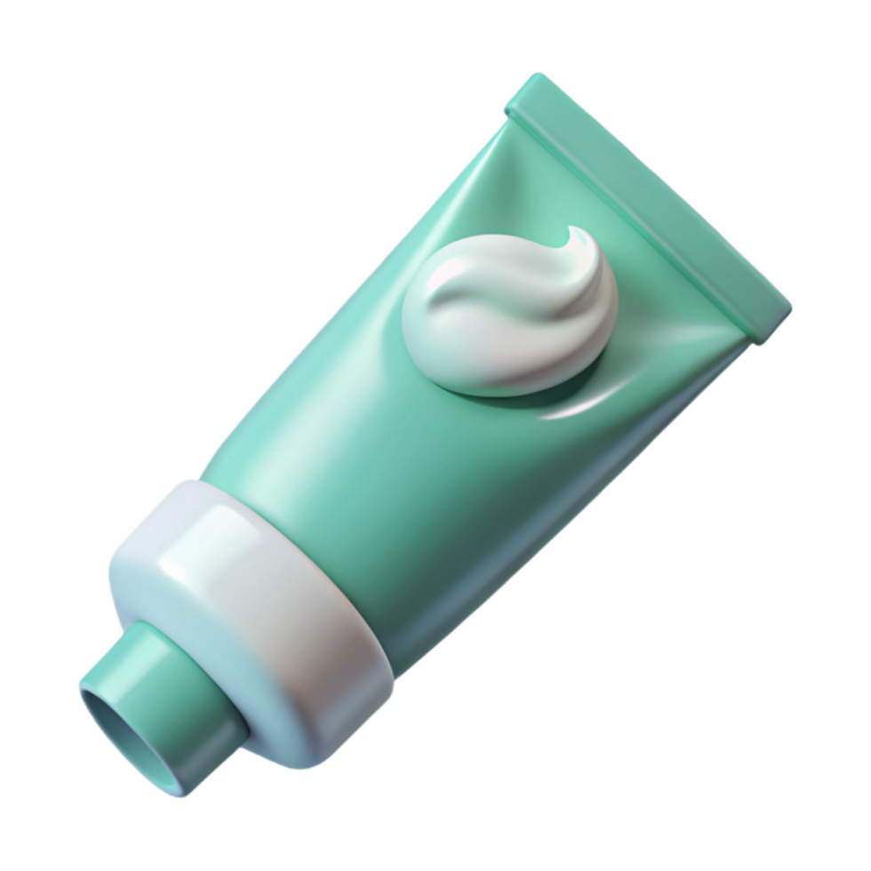 dramatic classic Toothpaste Tube White Mint Flavored Isolated Element authentic png