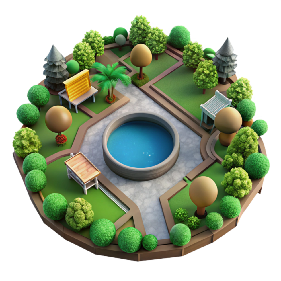 impressive modern Top Down View of Winding River Transparent Background exclusive png