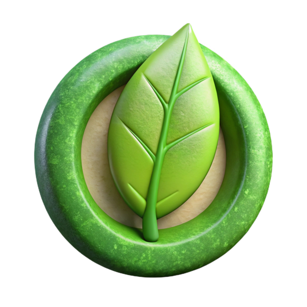 Eco Friendly Symbol Green Leaf Isolated png