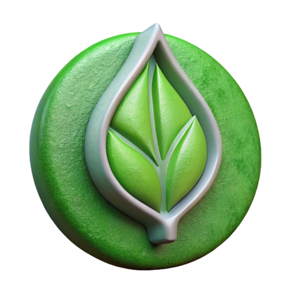 beautiful minimalist Eco Friendly Symbol Green Leaf Isolated png
