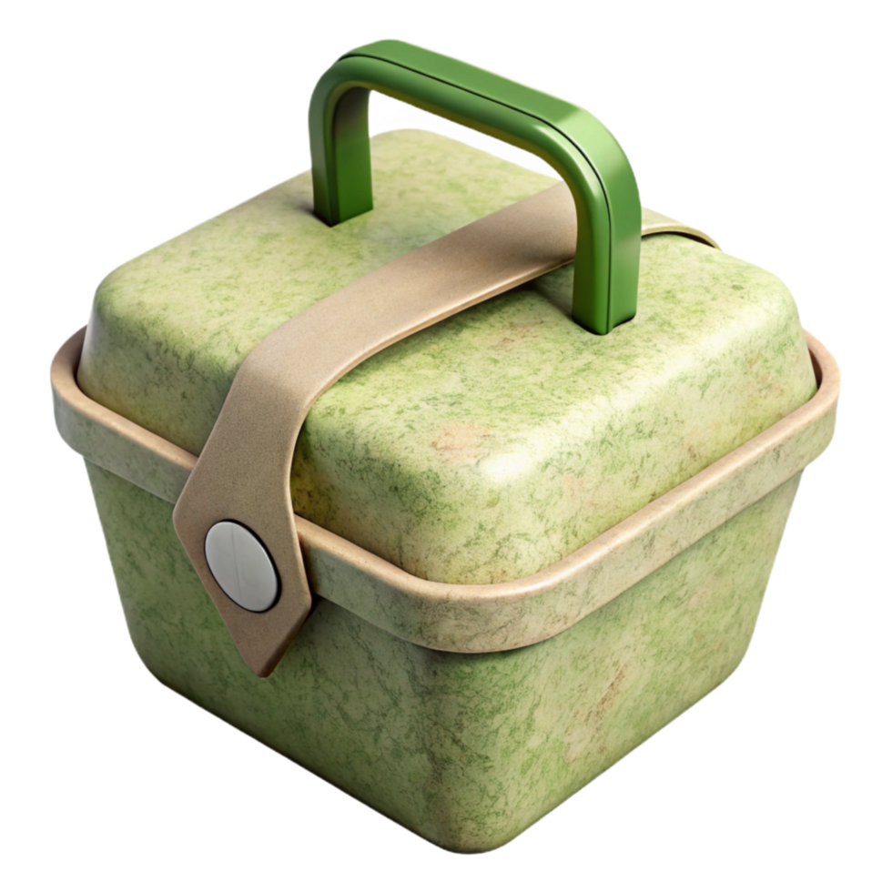 stunning contemporary Eco Friendly Takeout Container with Bamboo Texture Isolated professional png