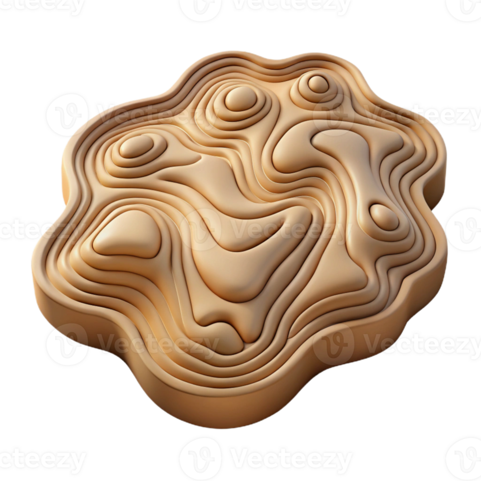 wonderful modern Topographic Map with Contour Lines Transparent Background premium png