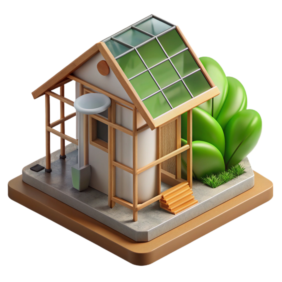 dramatic minimalist Eco Home Construction Process Transparent Element exclusive png