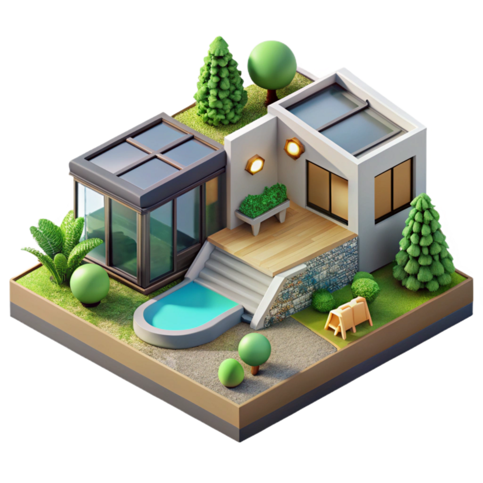 stunning rustic Eco Home Landscape Design Plan Transparent Element genuine png