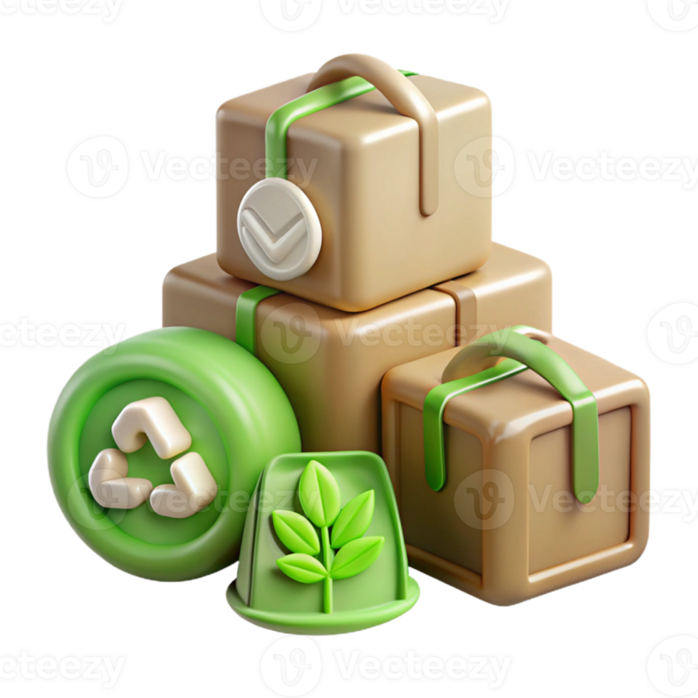 impressive creative Eco Packaging Symbols Set Transparent png