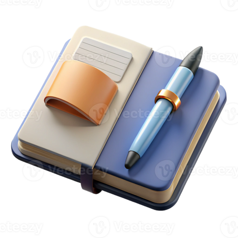 extraordinary artistic Top View of Open Journal with Pen Isolated Element original png