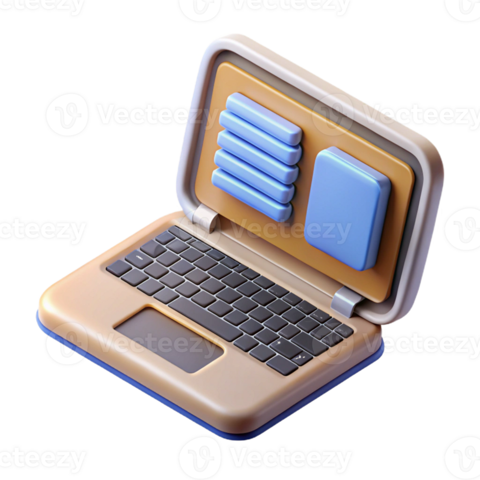 stunning minimalist Top View Open Laptop with Code Isolated high quality png