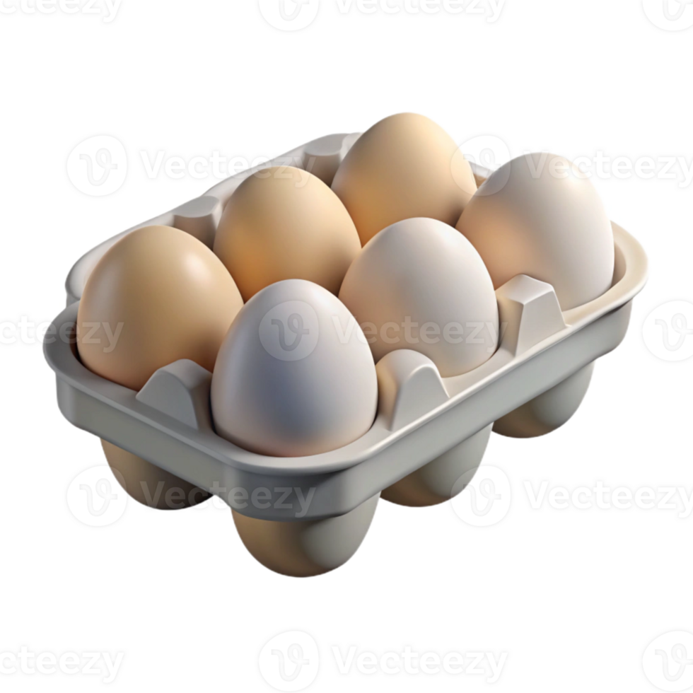 beautiful rustic Egg Carton Mockup Isolated on Transparent Background high quality png