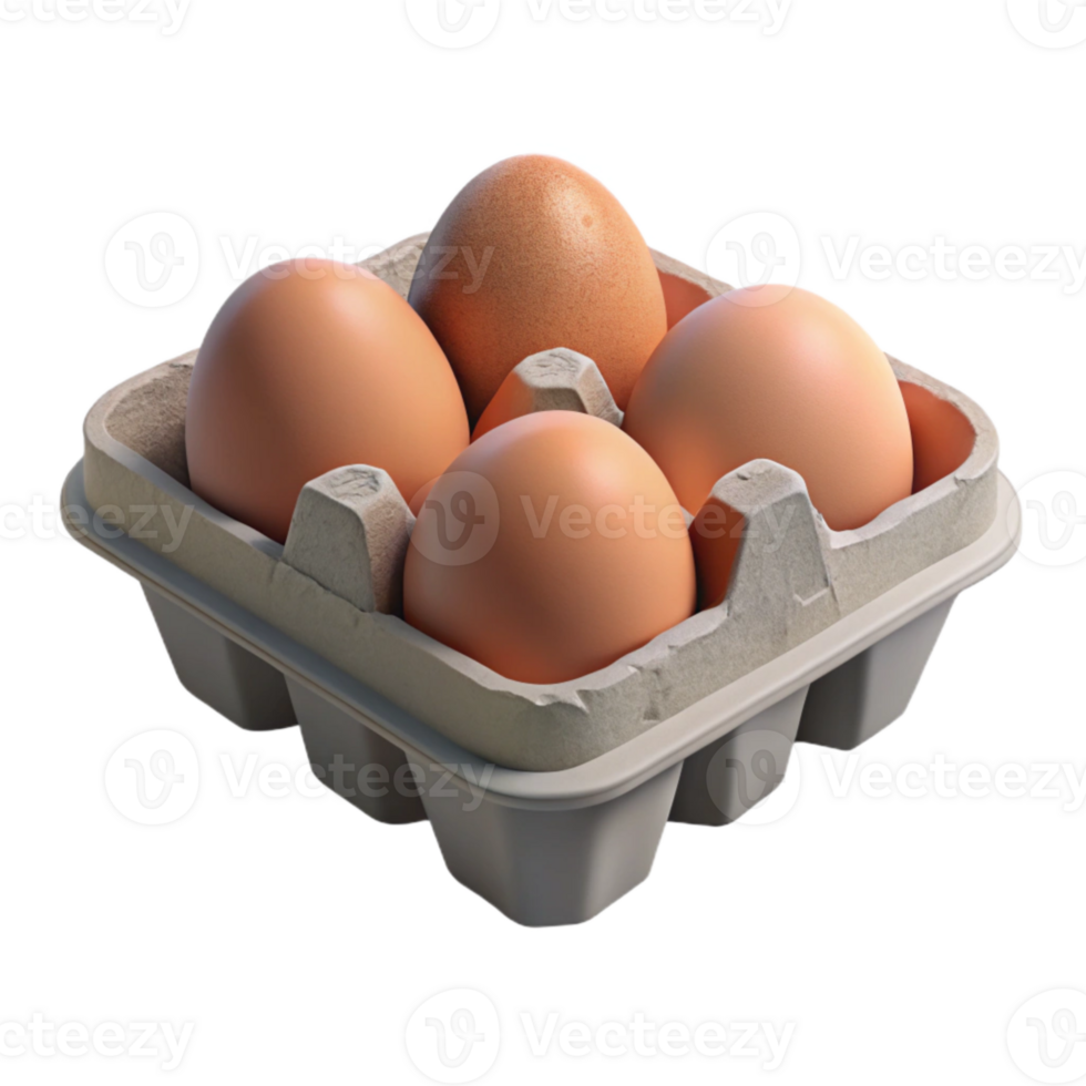beautiful contemporary Egg Carton Mockup Isolated on Transparent Background detailed png