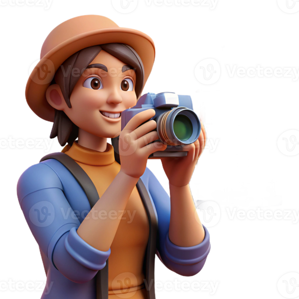 impressive modern Tourist Taking Photo City Landmark Transparent Background original png