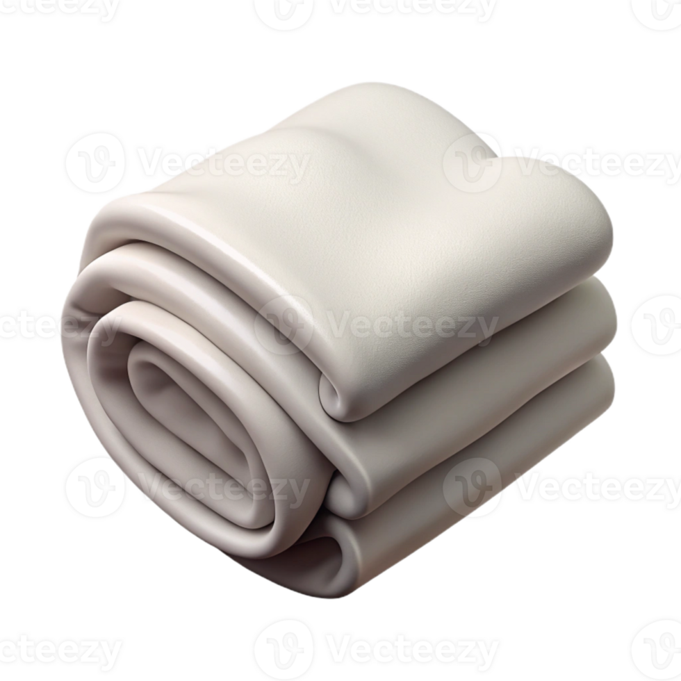 beautiful modern Towel Folded Soft White Isolated png